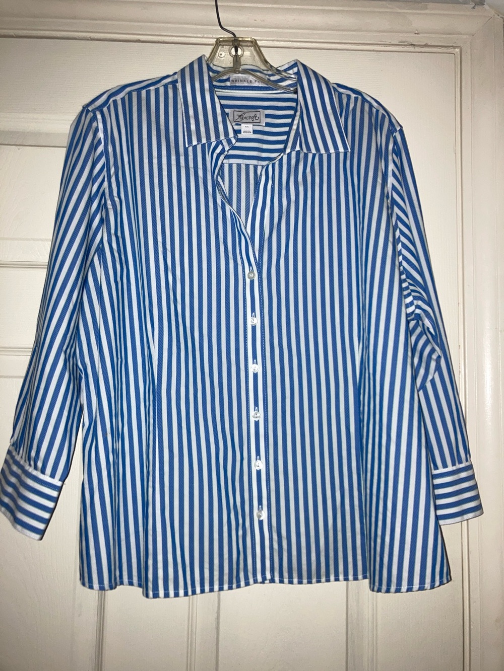 Foxcroft Dark Blue Button-Down Shirt